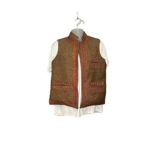 Vintage Handmade Wool Traditonal Embroidered  Kurta Medium